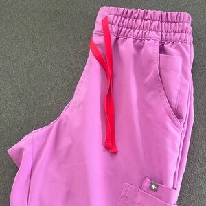 Figs Pink Cloud High Waisted Dowa Pants